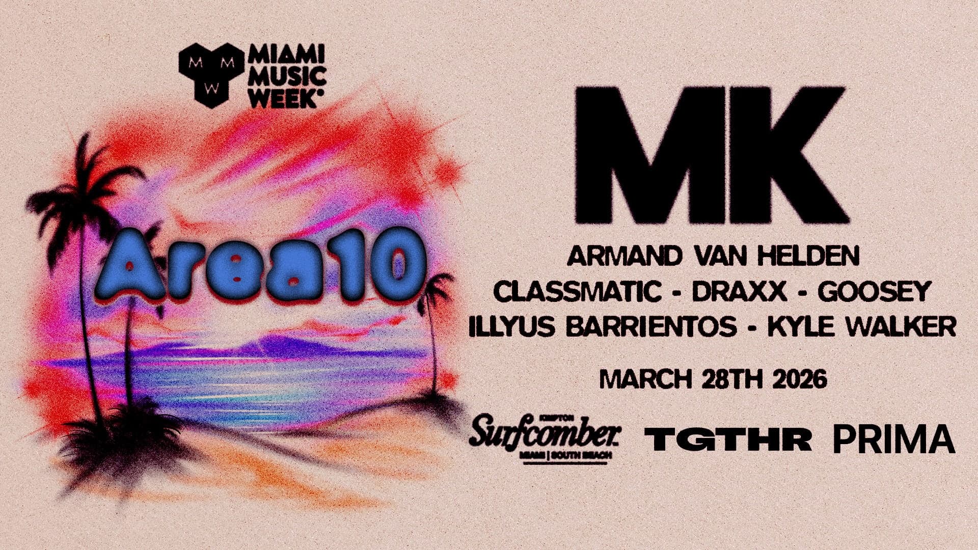 MK Presents Area 10 Pool Party — event at TGTHR. during Miami Music Week 2026