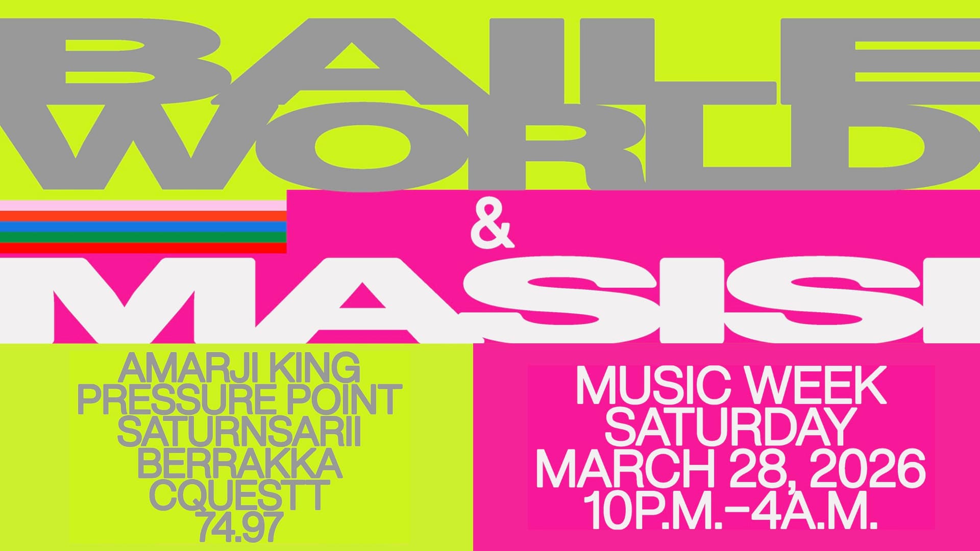 Baile World X Masisi: MMW — event at Supernatural Haus during Miami Music Week 2026