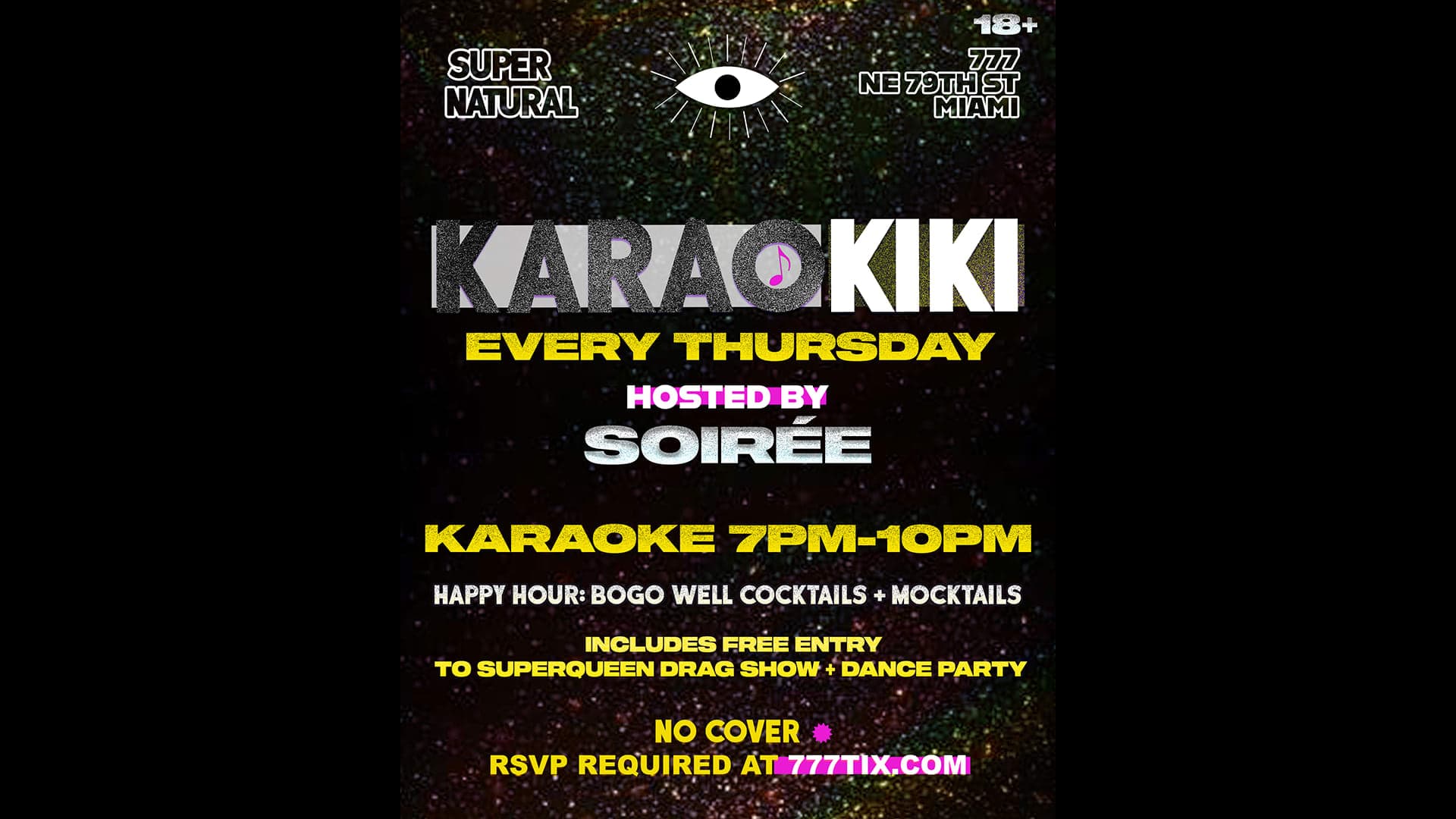 Karaokiki event flyer — Live Music at SUPERNATURAL HAUS, 2026-03-26